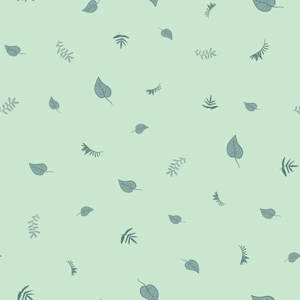 Feuilles éparses motif vectoriel sans couture ditsy — Image vectorielle