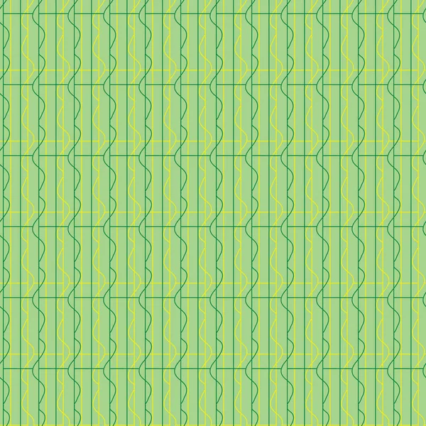 Abstrato linear padrão vetorial sem costura verde — Vetor de Stock