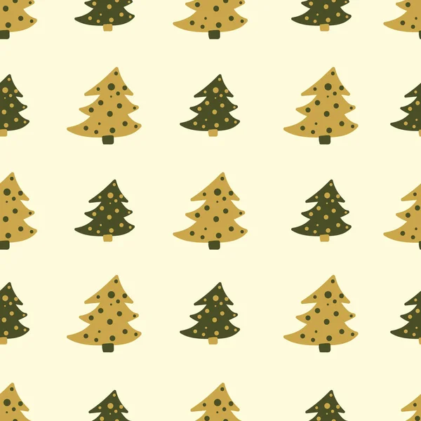 Vánoční smrk stromy hladký vektorový vzor — Stockový vektor
