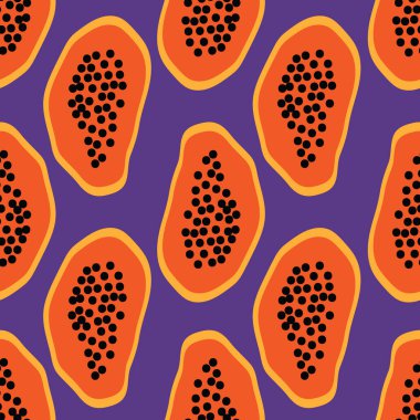 Papaya enerjisiz vektör desenini kes
