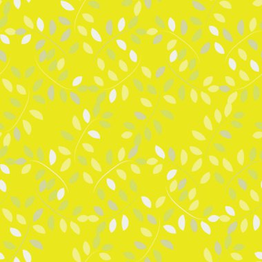 Sarı yapraklar pürüzsüz vektör deseni