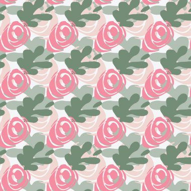 gül çiçekleri pürüzsüz vektör deseni