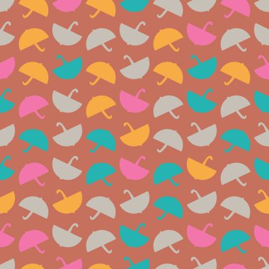 Colofrul şemsiyeleri dikişsiz vektör deseni