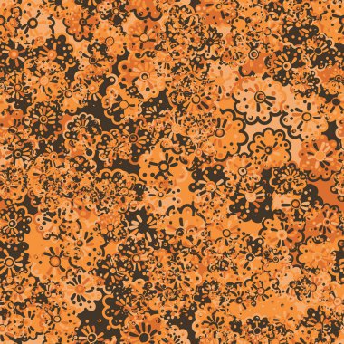 Çiçekli bir kamuflaj deseni, kusursuz vektör deseni.