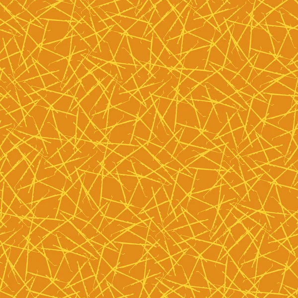 Un amarillo naranja crepitante patrón de vectores sin costuras — Vector de stock