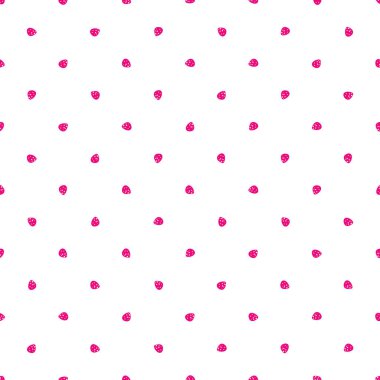 Çilekli bir polka noktasız vektör deseni