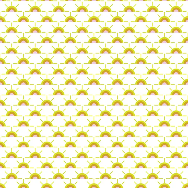 Un simple motif vectoriel sans couture de soleil chaud — Image vectorielle