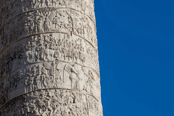 Close Trajan Column Roman Triumphal Monument Built Emperor Trajan Celebrate — Stock Photo, Image