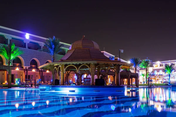 Hurghada Egito Setembro 2020 Piscina Resort Egípcio Luxo Sunrise Mamlouk — Fotografia de Stock