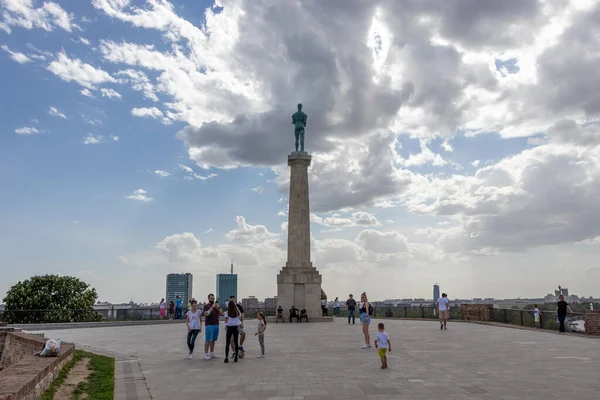 Belgrad Serbien Maj 2021 Vinnaren Monumentet Symbolen För Staden Belgrad — Stockfoto