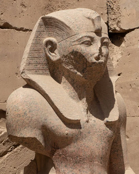 Socha Faraóna Thutmose Iii Chrámovém Komplexu Karnak Luxoru Egypt — Stock fotografie