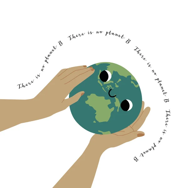 Karakter Planet Bumi Yang Lucu Dengan Wajah Tersenyum Kawaii Globe Stok Ilustrasi Bebas Royalti