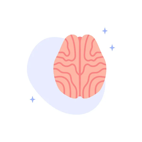 Cerebro Sano Neurobiología Ilustración Plana Vectorial Perfecto Para Volante Folleto — Archivo Imágenes Vectoriales