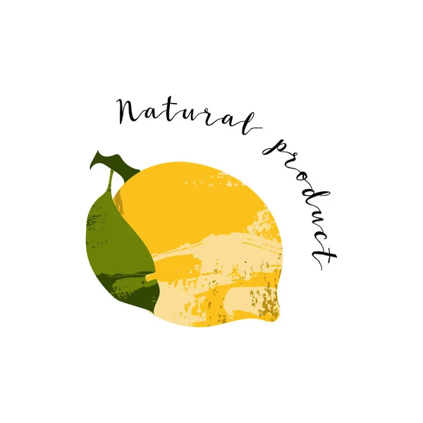 Limón Jugoso Cítricos Frescos Alimentos Orgánicos Saludables Frutos Amarillos Maduros — Vector de stock