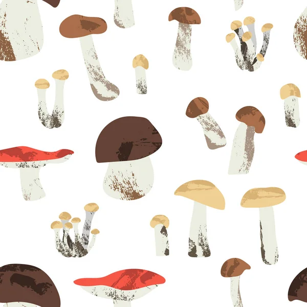 Cep Boletus Mézgomba Ruszula Ehető Gomba Őszi Erdei Étel Szezonális — Stock Vector