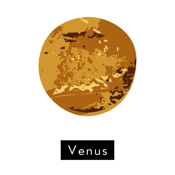 Venus Planet Tata Surya Tubuh Langit Objek Kosmik Astronomi Astrofisika - Stok Vektor
