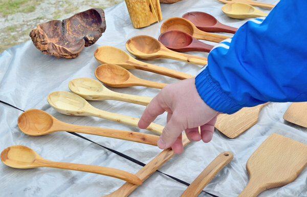 wooden handicrafts as souvenirs
