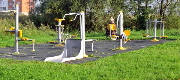 Parco giochi per simulatori di allenamento all'aperto Fotografia Stock