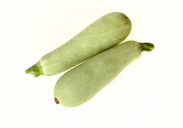 Two Fresh Vegetable Marrow Isolated White Background — Stock Photo, Image