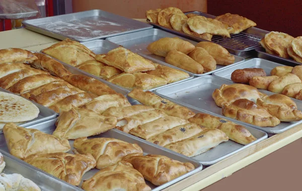 fresh baked goods: cakes, rolls and tortillas are sold in the st