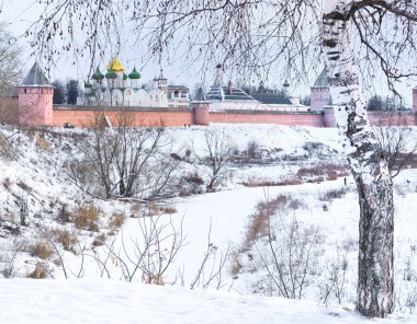 Kış Rus Suzdal şehir