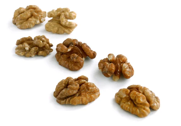 Few peeled walnuts — Stock Photo, Image