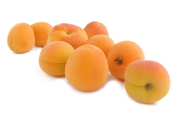 Fresh apricots isolated on white background — Stock Photo, Image