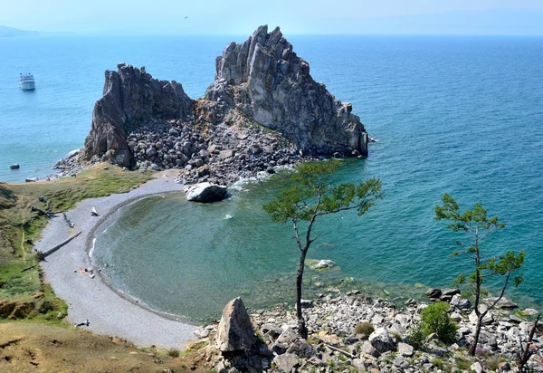 Гора Шаманка на острове Ольхон на Байкале Стоковое Изображение