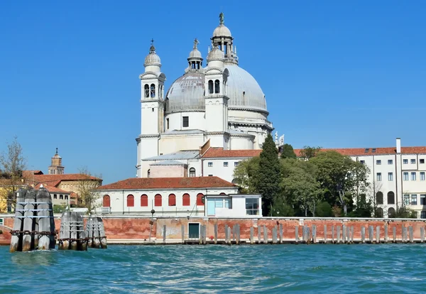 Bazilika Santa Maria della Salute ve Grand Canal — Stok fotoğraf