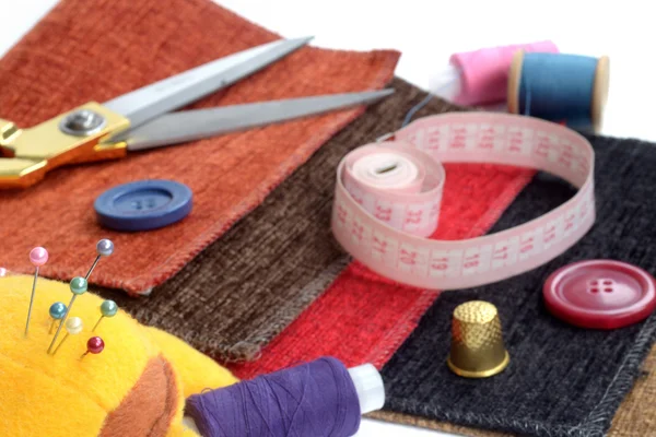 A set of tools for needlework with shallow depth of field — Stock Photo, Image