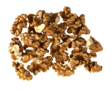 İzolasyonda beyaz bir zemin üzerinde tahıl cevizi