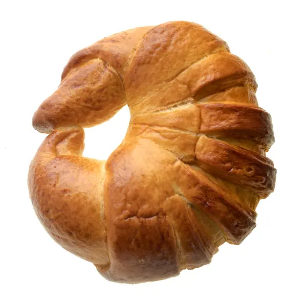 Ζαχαροπλαστεία Προϊόν Ruddy Ψωμάκι Σχήμα Ντόνατ Θέα Από Την Κορυφή — Φωτογραφία Αρχείου