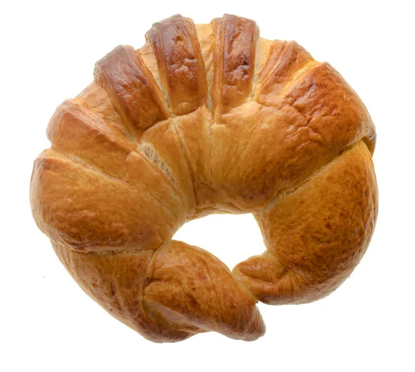 Ζαχαροπλαστεία Προϊόν Ruddy Ψωμάκι Σχήμα Ντόνατ Θέα Από Την Κορυφή — Φωτογραφία Αρχείου