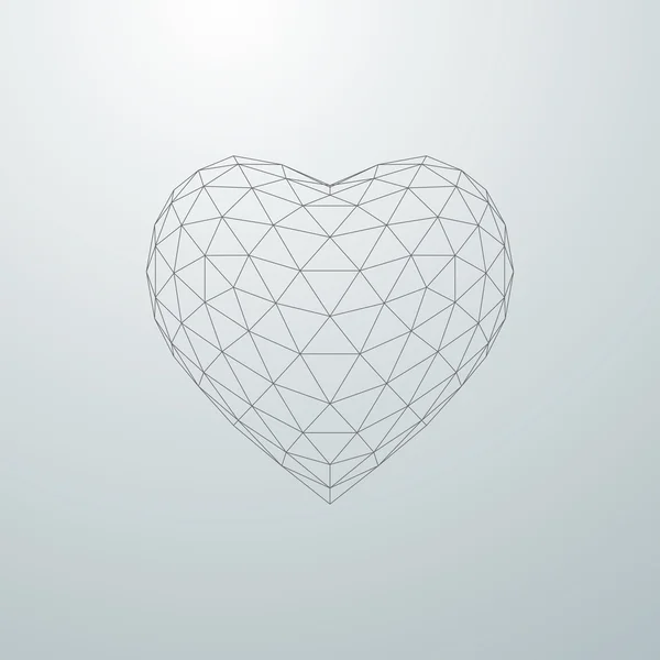 3D tvar srdce — Stockový vektor