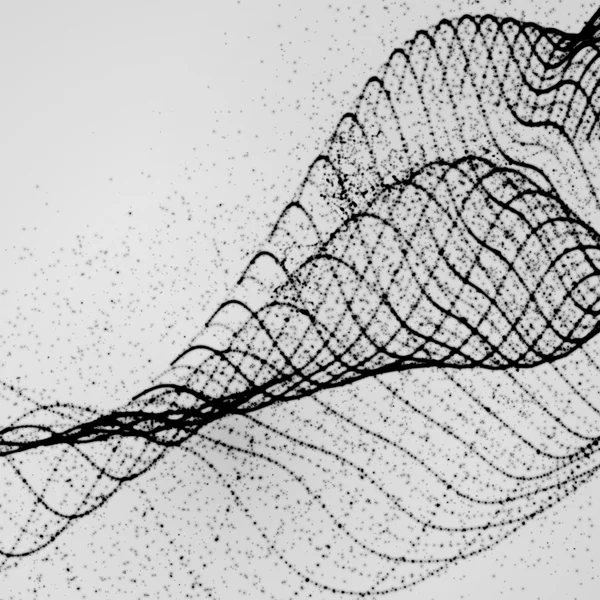 3D чернила стилизованные цифровые волны — стоковый вектор