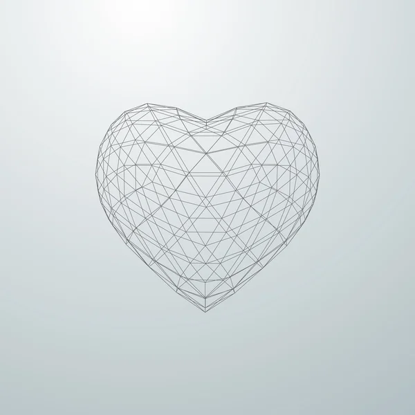 3D σχήμα καρδιάς — Διανυσματικό Αρχείο