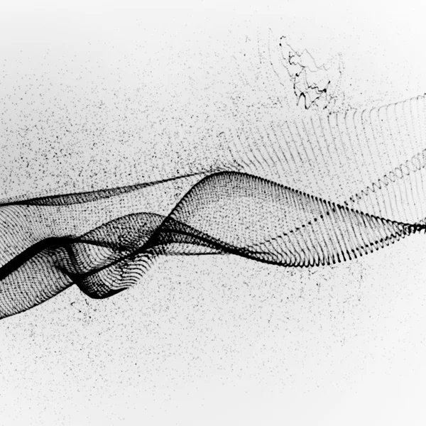 3 d インク様式化されたデジタル波 — ストックベクタ