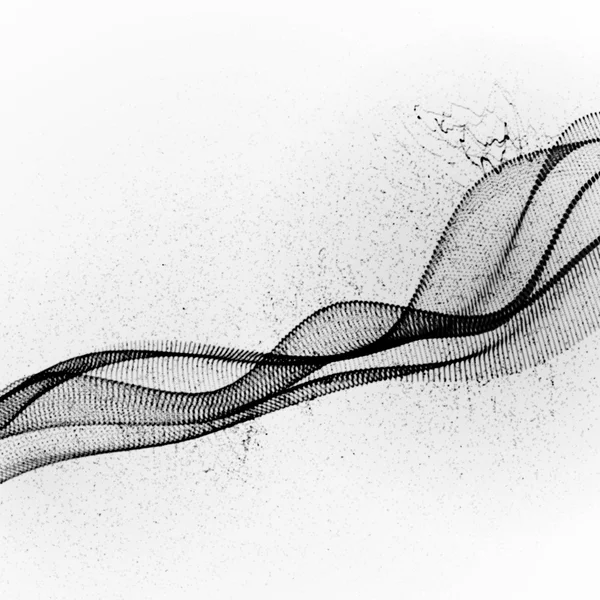 Encre 3D stylisée vague numérique — Image vectorielle