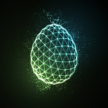 Neon Paskalya yortusu yumurta işareti