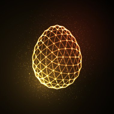 Neon Paskalya yortusu yumurta işareti