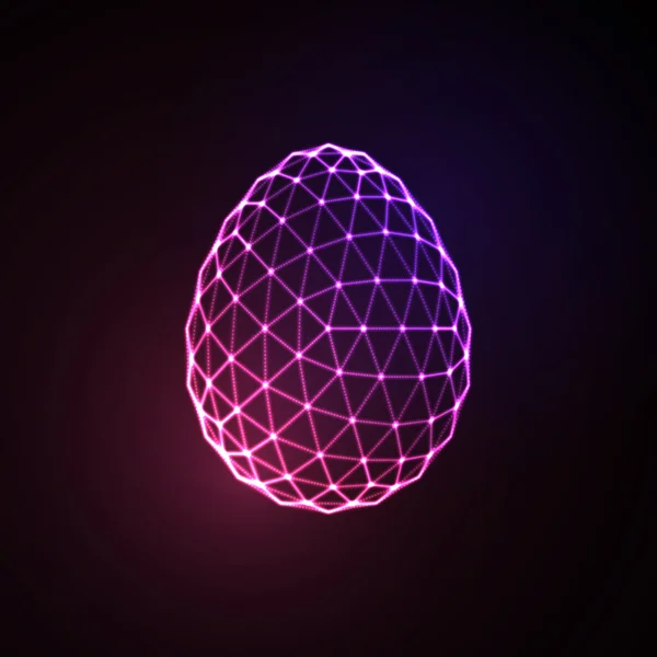 Neon Paskalya yortusu yumurta işareti — Stok Vektör