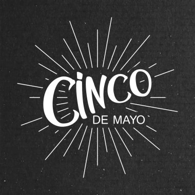 cinco de mayonez vektör illüstrasyonu.