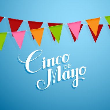 cinco de mayonez vektör illüstrasyonu.