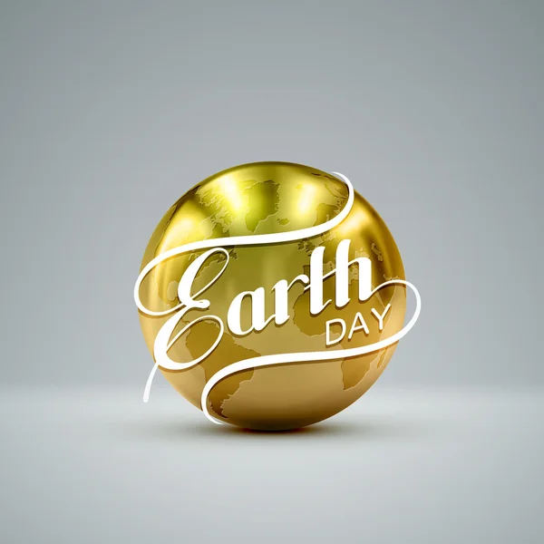 Earth Day sign design. — Stock Vector