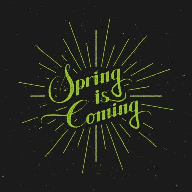 Bahar sezonu retro etiket