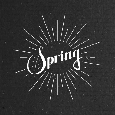 Bahar sezonu retro Etiket ışık ışınları ile