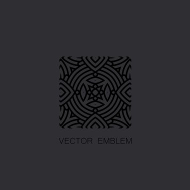 art-deco siyah amblem