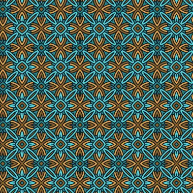 Sorunsuz çiçek etnik desenli