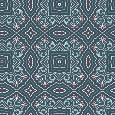 Sorunsuz çiçek etnik desenli