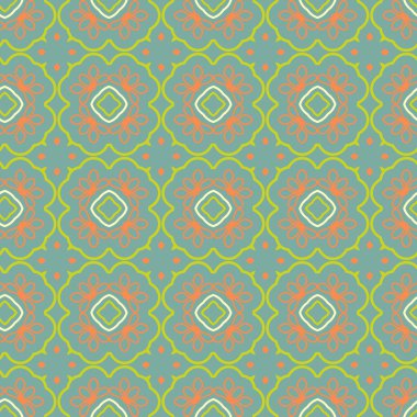 Sorunsuz çiçek etnik desenli